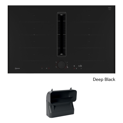 Neff V68YYXGA6, SET induktsioonpliit koos ekstraktoriga V68YYX4C0, 80 cm, Deep Black Z9802PFDY0 + Z861SB4 90° lame kanaliga kurv, 7-AASTISE GARANTIIGA