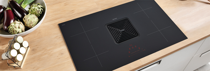 berbel Downline Compact, BKA 83 DLC, вытяжка варочной панели матовая черная, рециркуляция вытяжного воздуха, 1100092, ГАРАНТИЯ 7 ЛЕТ!