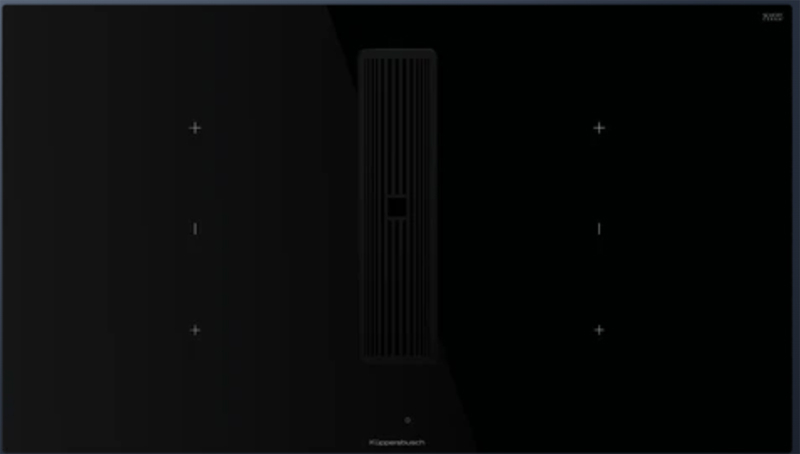 Küppersbusch KMI 9350.0 SR S5, желобная вентиляция 90 см, вкл. мотор, безрамный, решетка выхлопа Black Velvet, гарантия 5 лет!