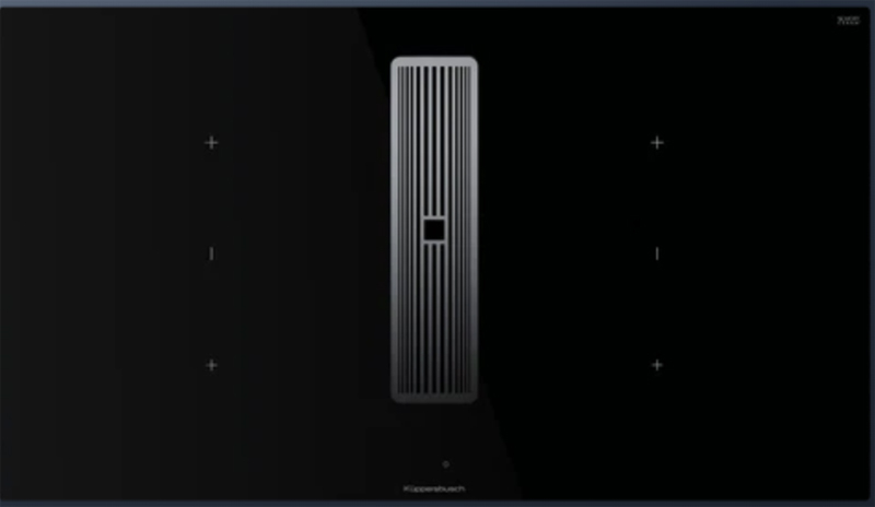 Küppersbusch KMI 9350.0 SR S3, желобная вентиляция 90 см, вкл. мотор, безрамный, решетка выхлопа Серебристый Хром, гарантия 5 лет!