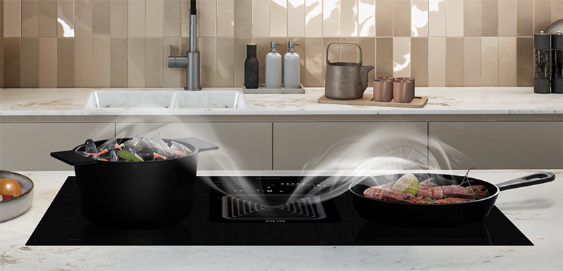 berbel Downline Infinity Pro, BKA 90 DLI-P, вытяжка варочной панели черная, рециркуляция вытяжного воздуха, 1100086, ГАРАНТИЯ 7 ЛЕТ!