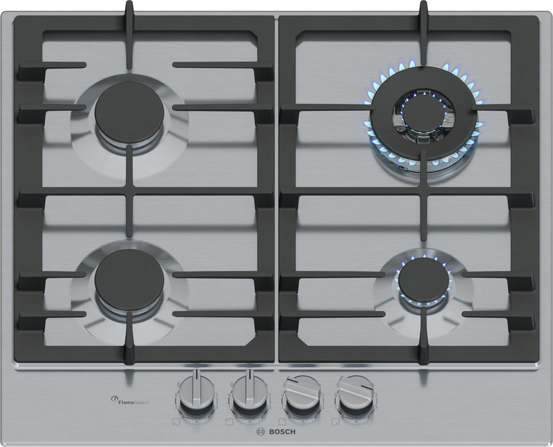 Bosch PCH6A5I90, self-sufficient gas hob, series 6, stainless steel, 60 cm, with 5 year guarantee!