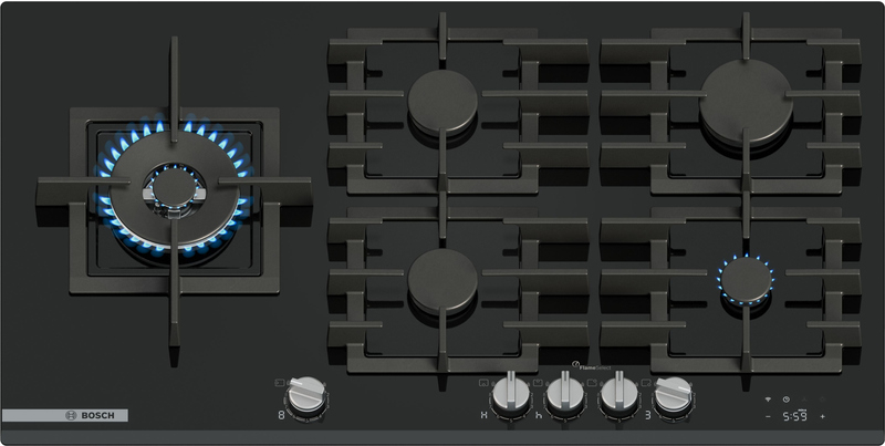 Bosch PRS9A6H40, self-sufficient gas hob, tempered glass, Series 8, black, 90 cm, with 5 year guarantee!