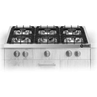 Terasest Enfasi Hob ​​​​Design 40, sisseehitatud gaasipliit, 90 cm, roostevaba teras, E9P-6SS, 5-aastase garantiiga!