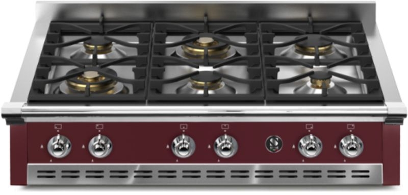 Steel Ascot 90 Cooktop, built-in gas hob, 90 cm, Bordeaux, A9-6WBR, with 5 year guarantee!