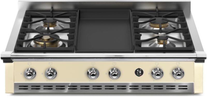 Стальная варочная панель Ascot 90, встраиваемая газовая варочная панель, 90 см, Crema, A9-4TCR, с гарантией 5 лет!