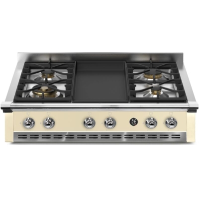 Terasest Ascot 90 pliidiplaat, sisseehitatud gaasipliit, 90 cm, Crema, A9-4TCR, garantiiga 5 aastat!