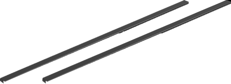 BORA side strips for hob depth 515 mm All Black, USL515AB