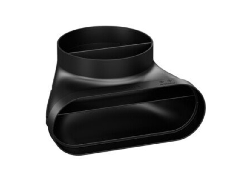 BORA Ecotube transition 90° flat round incl. sealing material (1 piece), EFR90/1