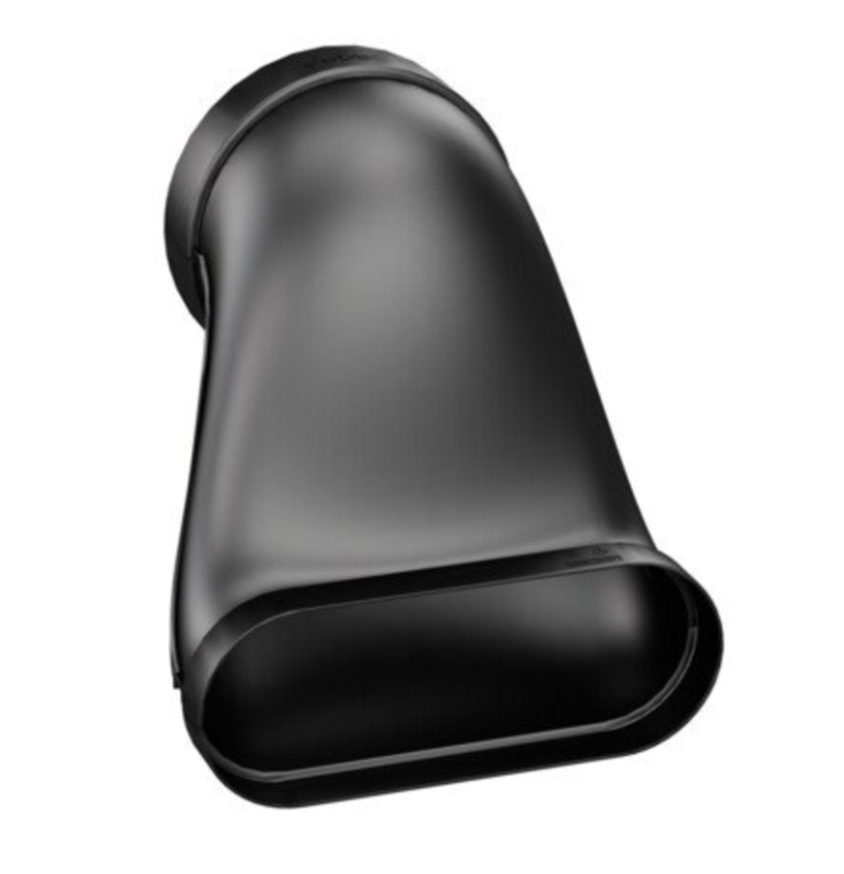 BORA Ecotube transition flat round offset 110mm incl. sealing material (1 piece), EFRV110/1
