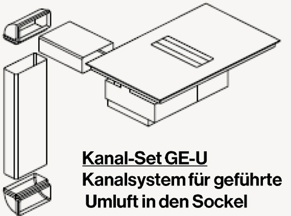 Falmec duct set GE-U duct system for guided recirculation air, 103814