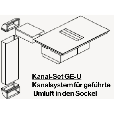 Falmec duct set GE-U duct system for guided recirculation air, 103814