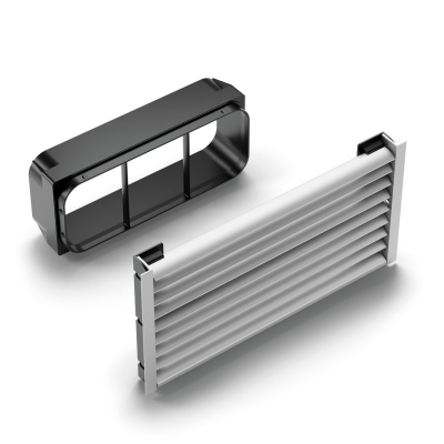 Naber PRIME flow base ventilation grille flow, stainless steel color, W 150 mm, L 297 mm, 8033014