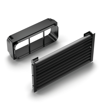 Naber COMPAIR® PRIME flow Prime 150 base ventilation grille set flow square, matt black, 4051073