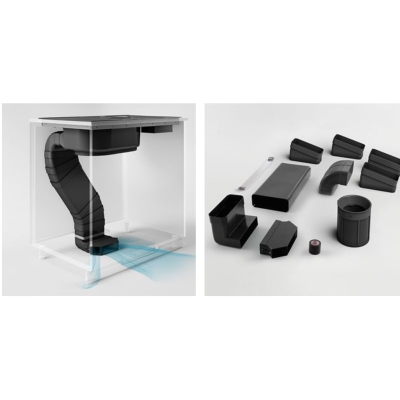 Elica recirculation air accessory set base inwards (min h 6 cm), KIT0199835