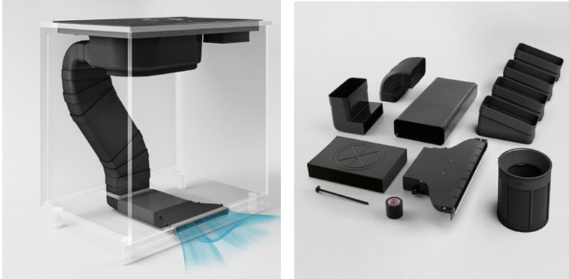 Elica circulating air accessory set base facing outside (min h 6 cm), KIT0199836