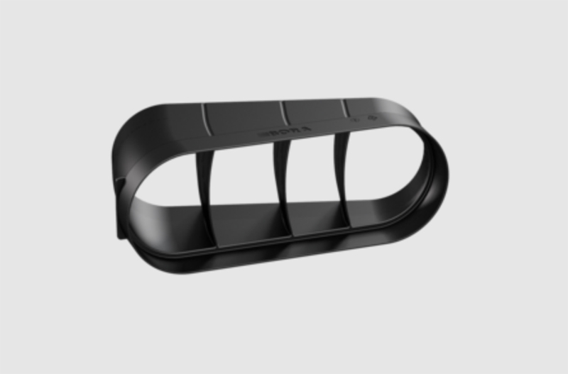 BORA Ecotube bend 15° flat horizontal incl. sealing material (25 pieces), EFBH15/25