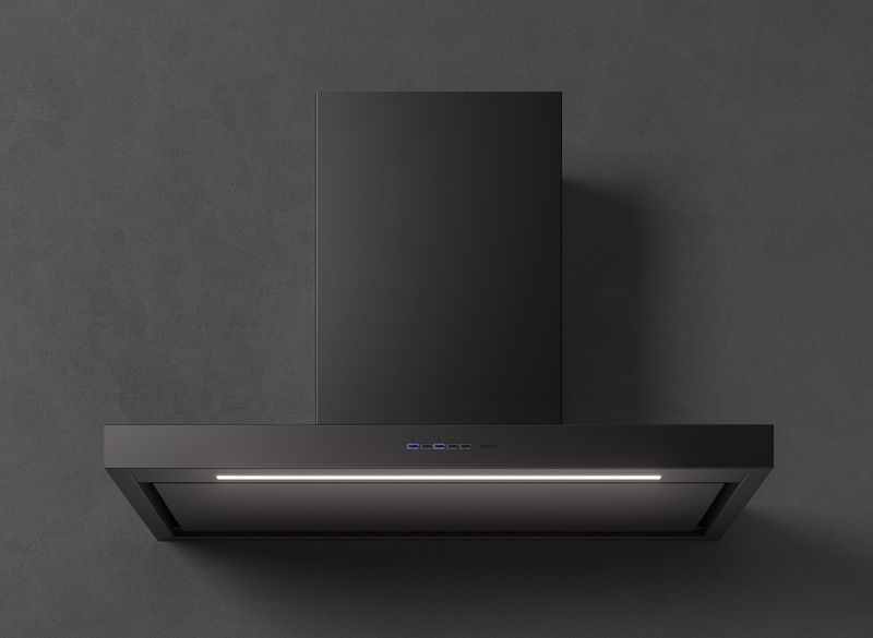 Falmec Plane Plus NRS, black, 90 cm, wall hood, 103238, with 5 year guarantee