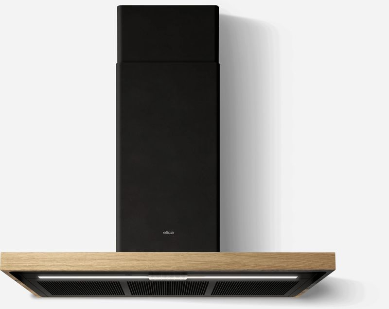 Настенная вытяжка Elica BIO BLRO/A 90 ROVERE натуральный дуб и черный, PRF0200562. С гарантией 5 лет!