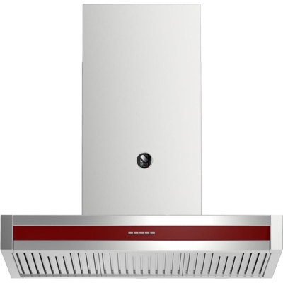 Steel Genesi 90 wall hood, Bordeaux color, 90 cm, GQK90BR, with 5 year guarantee!