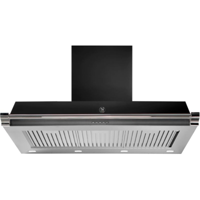 Steel Ascot 100 wall hood, Nero, 100 cm, AKL100BA, with 5 year guarantee!