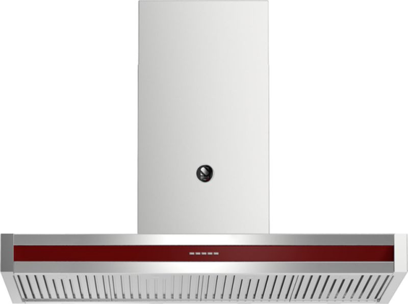 Steel Genesi 120 wall hood, Bordeaux color, 120 cm, GQK120BR, with 5 year guarantee!