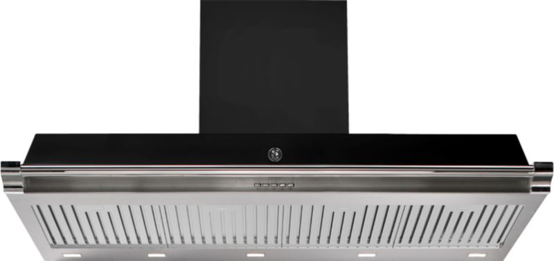 Steel Ascot 120 wall hood, Nero, 120 cm, AKL120BA, with 5 year guarantee!
