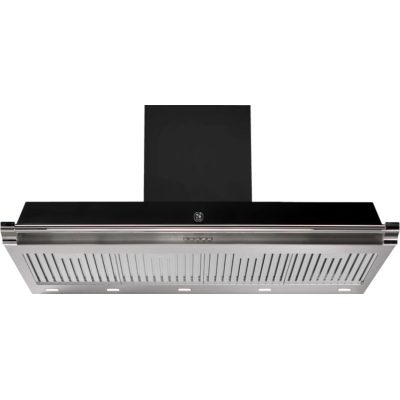 Steel Ascot 120 wall hood, Nero, 120 cm, AKL120BA, with 5 year guarantee!
