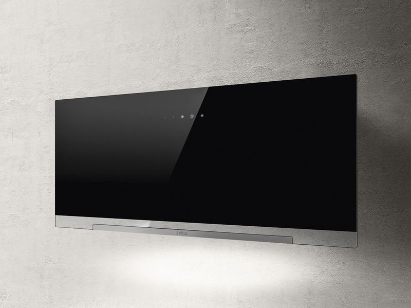 Single piece Elica APLOMB BL/A/90 wall hood black, PRF0166939. With a 5 year guarantee!