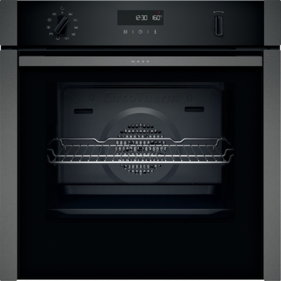 Neff B5ACH7AG0, built-in oven with pyrolysis and Slide&amp;Hide, Graphite-Grey, EEK: A, WITH 7 YEAR WARRANTY