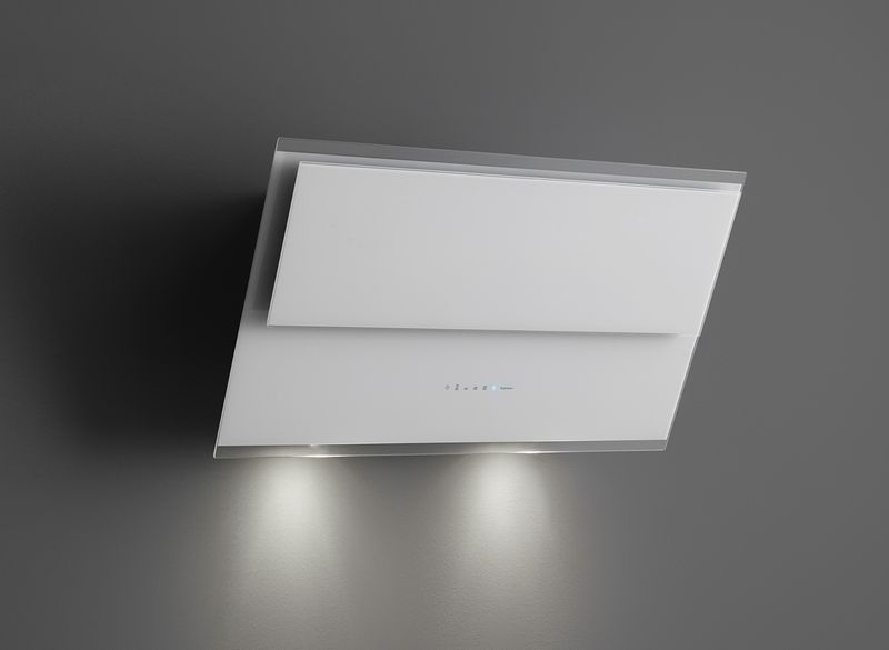 Falmec Verso Evo, wall hood, white glass, 85 cm, 103347, with 5 year guarantee