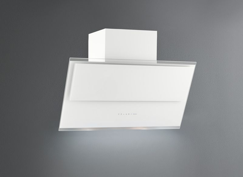 Falmec Verso NRS, wall hood, white glass, 85 cm, 102639, with 5 year guarantee