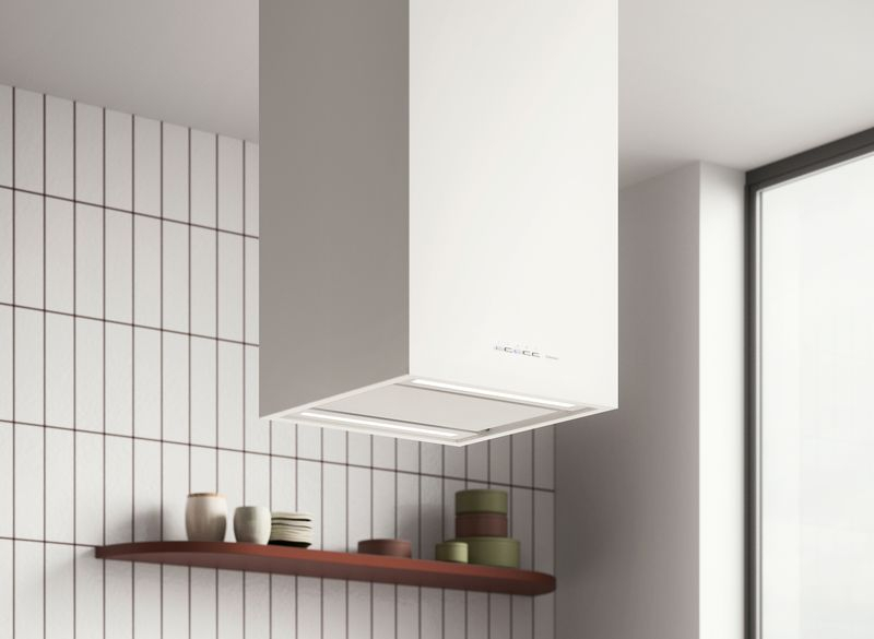 Falmec Mira Plus, white, 40 cm, island hood, 103338, with 5 year guarantee