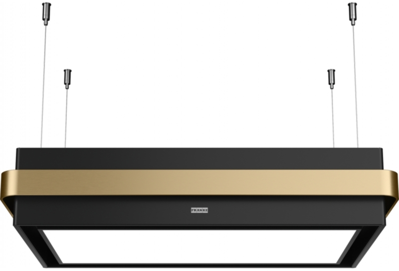 Franke Mythos Masterpiece FMYS KL island hood gold/black matt, 345.0726.998, with 5 year guarantee!