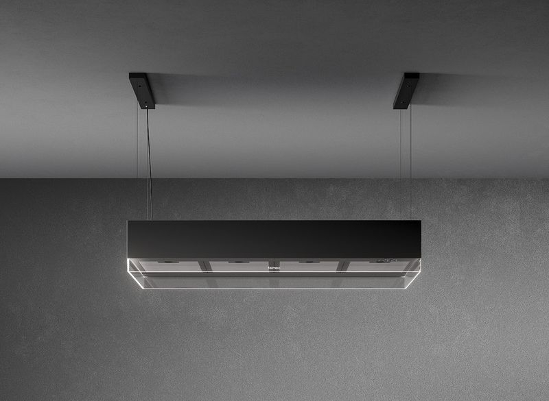 Falmec Vetra, island hood, 120 cm, black, Circle.Tech, 103214, with 5 year guarantee