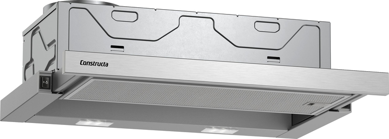 Constructa CD30647, flat screen hood, silver metallic, 60 cm, EEK: C, with 5 year guarantee!