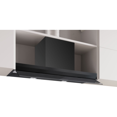 Bosch DBB97DP60, Series 6, integrated design hood, 90 cm, clear glass printed in matt black, EEK: A+, with 5 year guarantee!
