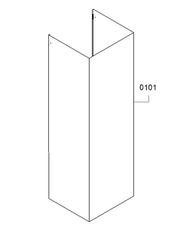 Neff Z51FBK1S2, korstna pikendus 1000 mm
