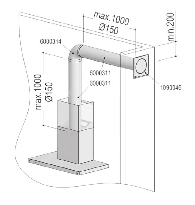 berbel exhaust air set I 150 bT round, 1090054