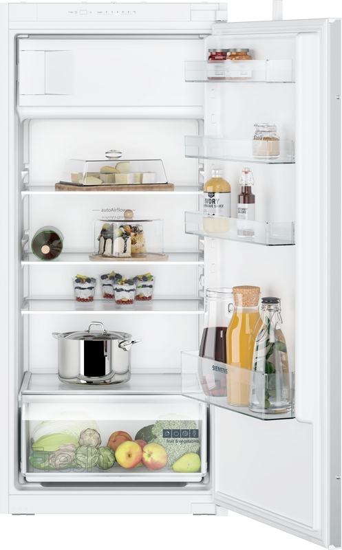 Siemens KI42LNSE0, iQ100, built-in refrigerator with freezer compartment, 122.5 x 56 cm, drag hinge, EEK: E, with 5 year guarantee!