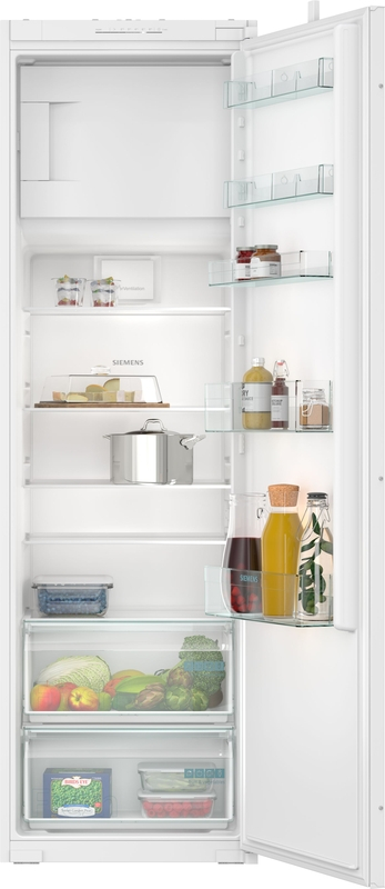 Siemens KI82LNSE0, iQ100, built-in refrigerator with freezer compartment, 177.5 x 56 cm, drag hinge EEK: E, with 5 year guarantee!