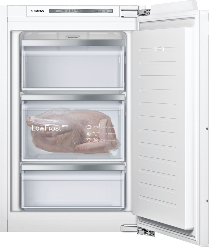Siemens GI21VADD0, iQ500, built-in freezer, 87.4 x 55.8 cm, flat hinge with soft closing, EEK: D, with 5 year guarantee!