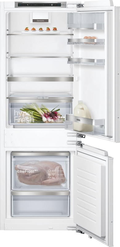 Siemens KI77SADD0, iQ500, built-in fridge-freezer combination, 157.8 x 55.8 cm, flat hinge with soft closing, EEK: D, with 5 year guarantee!