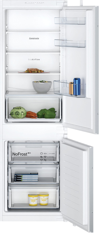 Constructa CK786NSE0, built-in fridge-freezer combination, drag hinge, 177.2 x 54.1 cm, EEK: E, with 5 year guarantee!