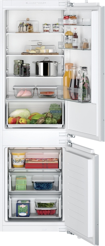 Siemens KI86NNFE0, iQ100, built-in fridge-freezer combination, 177.2 x 54.1 cm, flat hinge, EEK: E, with 5 year guarantee!