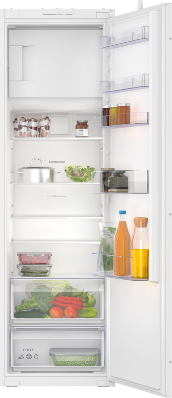 Constructa CK282NSE0, built-in fridge-freezer combination, drag hinge, 177.5x 56 cm, EEK: E, with 5 year guarantee!
