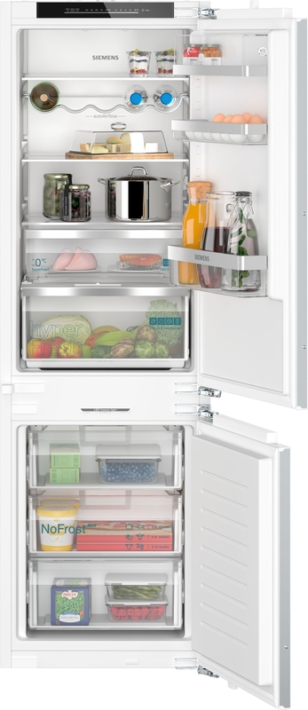 Siemens KI86NADD0, iQ500, built-in fridge-freezer combination, 177.2 x 55.8 cm, flat hinge with soft closing, EEK: D, with 5 year guarantee!