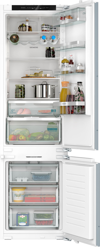 Siemens KI96NADC0, iQ500, built-in fridge-freezer combination, 193.5 x 55.8 cm, XL volume, flat hinge, EEK: C, with 5 year guarantee!