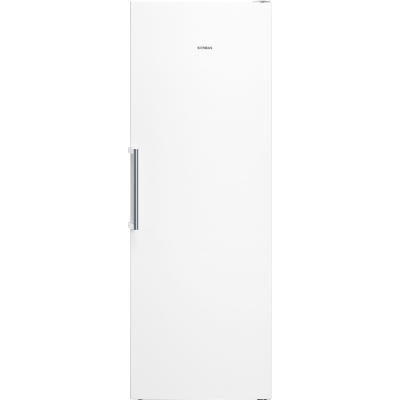Siemens GS58NAWDV, iQ500, free-standing freezer, 191 x 70 cm, white, EEK: D, with 5 year guarantee!