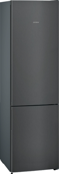 Siemens KG39E8XBA, iQ500, free-standing fridge-freezer combination with freezer area below, 201 x 60 cm, brushed black steel anti-fingerprint, EEK: B, with 5 year guarantee!